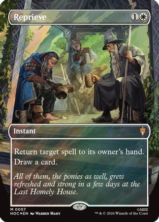 Reprieve (Borderless) (Surge Foil)  [Foil]  (HOC-057) - [The Hobbit: Eternal-Legal]