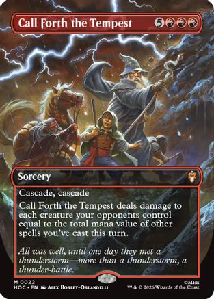 Call Forth the Tempest (Borderless)  [Foil]  (HOC-022) - [The Hobbit: Eternal-Legal]