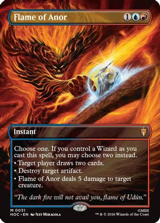 Flame of Anor (Borderless)  [Foil]  (HOC-031) - [The Hobbit: Eternal-Legal]