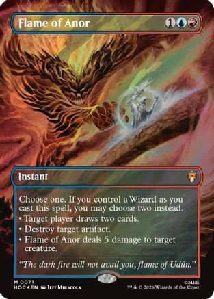 Flame of Anor (Borderless) (Surge Foil)  [Foil]  (HOC-071) - [The Hobbit: Eternal-Legal]