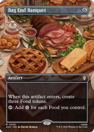 Bag End Banquet (Borderless)  [Foil]  (HOC-005) - [The Hobbit: Eternal-Legal]