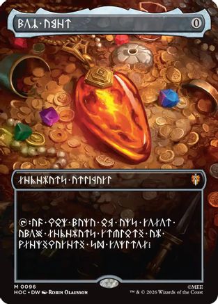 Mox Amber (Borderless) (Dwarvish)  [Foil]  (HOC-096) - [The Hobbit: Eternal-Legal]