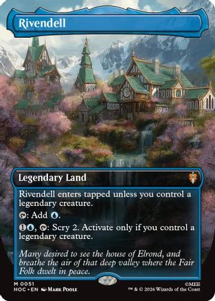Rivendell (Borderless)  (HOC-051) - [The Hobbit: Eternal-Legal]