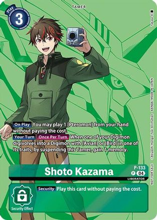 Shoto Kazama (Digimon Liberator D-Storage Set) (P-133) - [Digimon Promotion Cards] Foil