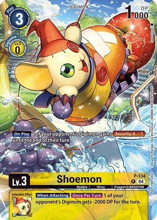 Shoemon (Digimon Liberator D-Storage Set) (P-134) - [Digimon Promotion Cards] Foil