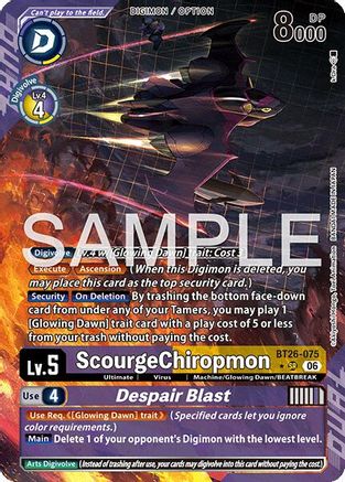 ScourgeChiropmon // Despair Blast (Alternate Art) (BT26-075) - [Timeless Bonds] Foil