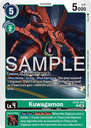 Kuwagamon (BT26-038) - [Timeless Bonds]