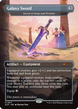 Galaxy Sword - Sword of Forge and Frontier  [Foil]  (SLD-2817) - [Secret Lair Drop Series]