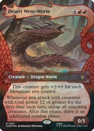 Desert Were-Worm (Showcase) (Surge Foil)  [Foil]  (HOB-261) - [The Hobbit]
