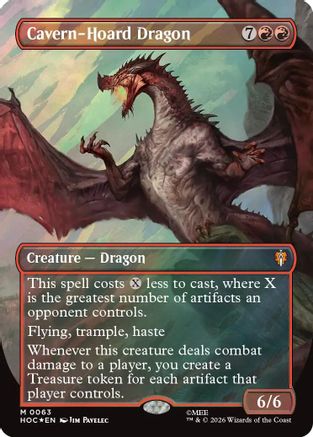 Cavern-Hoard Dragon (Borderless) (Surge Foil)  [Foil]  (HOC-063) - [The Hobbit: Eternal-Legal]