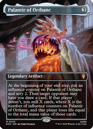 Palantir of Orthanc (Borderless)  [Foil]  (HOC-045) - [The Hobbit: Eternal-Legal]