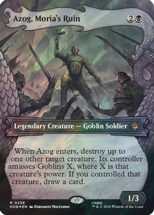 Azog, Moria's Ruin (Showcase) (Surge Foil)  [Foil]  (HOB-258) - [The Hobbit]