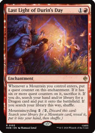 Last Light of Durin's Day  [Foil]  (HOB-103) - [The Hobbit]