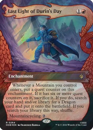 Last Light of Durin's Day (Showcase) (Surge Foil)  [Foil]  (HOB-264) - [The Hobbit]