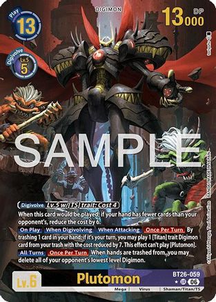 Plutomon (Alternate Art) (BT26-059) - [Timeless Bonds] Foil