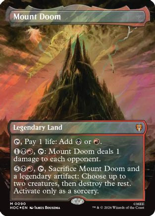 Mount Doom (Borderless) (Surge Foil)  [Foil]  (HOC-090) - [The Hobbit: Eternal-Legal]