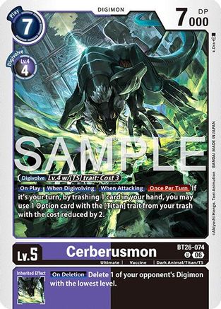 Cerberusmon (BT26-074) - [Timeless Bonds]