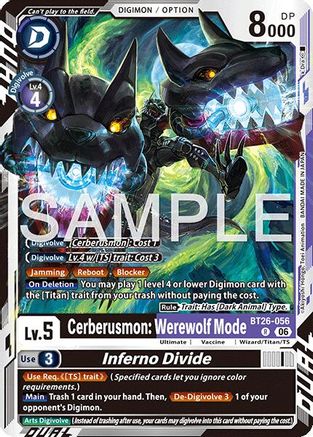 Cerberusmon: Werewolf Mode // Inferno Divide (BT26-056) - [Timeless Bonds] Foil