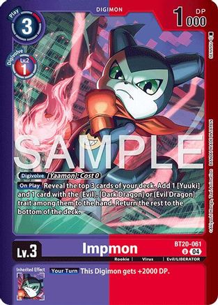 Impmon (BT20-061) - [Limited Card Pack -Final Crest-] Foil