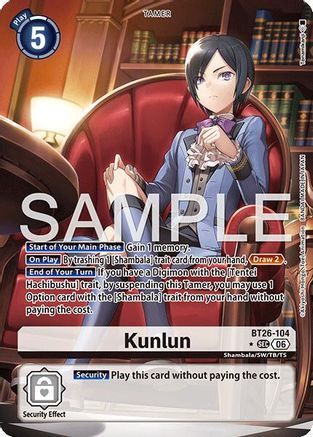 Kunlun (Alternate Art) (BT26-104) - [Timeless Bonds] Foil