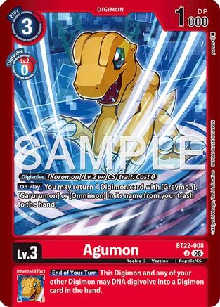 Agumon (BT22-008) - [Limited Card Pack -Final Crest-] Foil