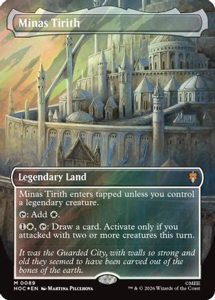 Minas Tirith (Borderless) (Surge Foil)  [Foil]  (HOC-089) - [The Hobbit: Eternal-Legal]