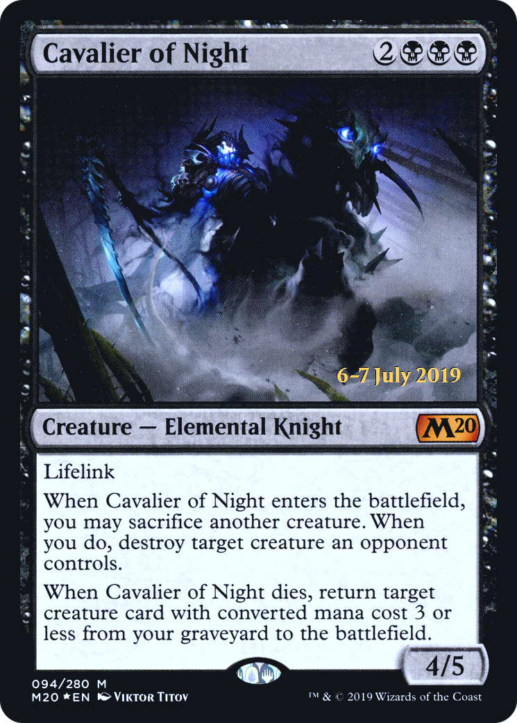 Cavalier of Night [Core Set 2020 Prerelease Promos] - Trinity Hobby