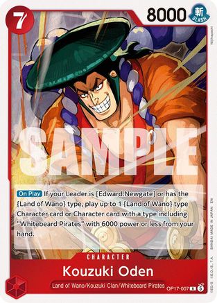Kouzuki Oden (OP17-007) - [The World's Strongest Warriors] Foil