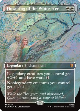 Flowering of the White Tree (Borderless) (Surge Foil)  [Foil]  (HOC-054) - [The Hobbit: Eternal-Legal]