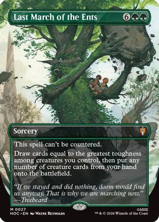 Last March of the Ents (Borderless)  [Foil]  (HOC-027) - [The Hobbit: Eternal-Legal]