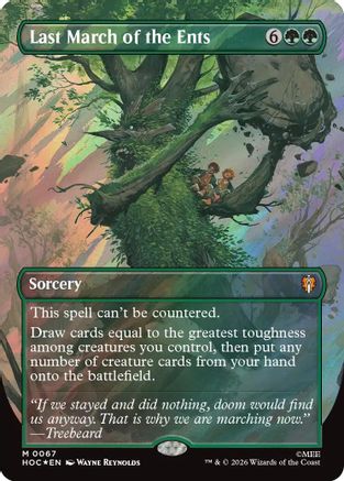 Last March of the Ents (Borderless) (Surge Foil)  [Foil]  (HOC-067) - [The Hobbit: Eternal-Legal]