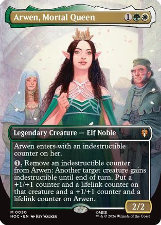 Arwen, Mortal Queen (Borderless)  [Foil]  (HOC-030) - [The Hobbit: Eternal-Legal]