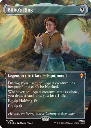 Bilbo's Ring (Borderless) (Surge Foil)  [Foil]  (HOC-081) - [The Hobbit: Eternal-Legal]