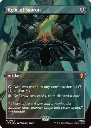 Relic of Sauron (Borderless) (Surge Foil)  [Foil]  (HOC-086) - [The Hobbit: Eternal-Legal]