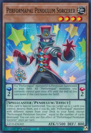 Performapal Pendulum Sorcerer [LAVD-ENO02] - Legendary Arc-V Decks 1st Edition - Common / Short Print