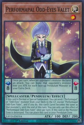 Performapal Odd-Eyes Valet [LAVD-ENO14] - Legendary Arc-V Decks 1st Edition - Common / Short Print