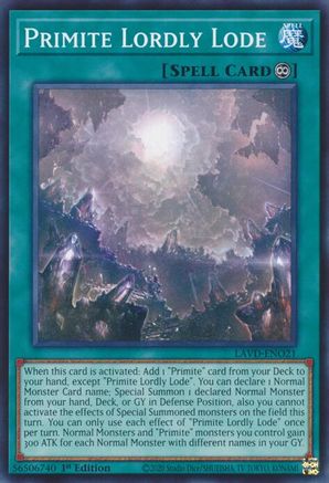Primite Lordly Lode [LAVD-ENO21] - Legendary Arc-V Decks 1st Edition - Common / Short Print