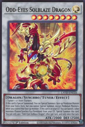 Odd-Eyes Solblaze Dragon [LAVD-ENO26] - Legendary Arc-V Decks 1st Edition - Ultra Rare