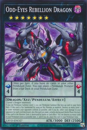 Odd-Eyes Rebellion Dragon [LAVD-ENO27] - Legendary Arc-V Decks 1st Edition - Common / Short Print