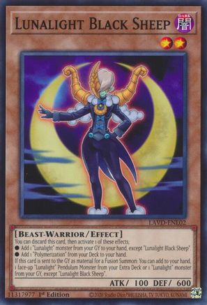 Lunalight Black Sheep [LAVD-ENL02] - Legendary Arc-V Decks 1st Edition - Common / Short Print