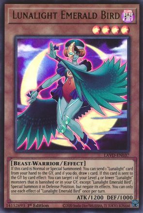 Lunalight Emerald Bird [LAVD-ENL07] - Legendary Arc-V Decks 1st Edition - Ultra Rare