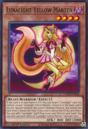 Lunalight Yellow Marten [LAVD-ENL08] - Legendary Arc-V Decks 1st Edition - Common / Short Print