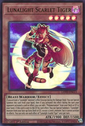 Lunalight Scarlet Tiger [LAVD-ENL13] - Legendary Arc-V Decks 1st Edition - Ultra Rare