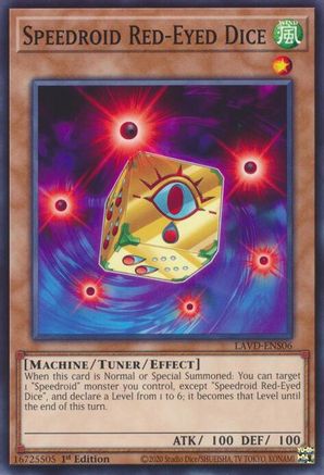 Speedroid Red-Eyed Dice [LAVD-ENS06] - Legendary Arc-V Decks 1st Edition - Common / Short Print