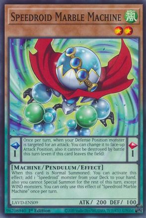 Speedroid Marble Machine [LAVD-ENS09] - Legendary Arc-V Decks 1st Edition - Common / Short Print