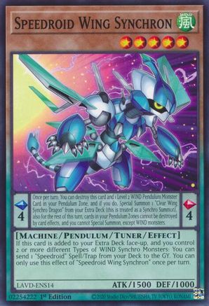 Speedroid Wing Synchron [LAVD-ENS14] - Legendary Arc-V Decks 1st Edition - Common / Short Print