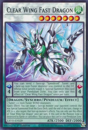 Clear Wing Fast Dragon [LAVD-ENS29] - Legendary Arc-V Decks 1st Edition - Common / Short Print