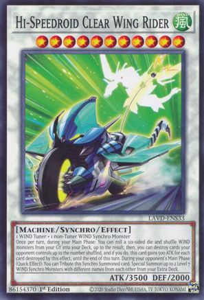 Hi-Speedroid Clear Wing Rider [LAVD-ENS33] - Legendary Arc-V Decks 1st Edition - Common / Short Print