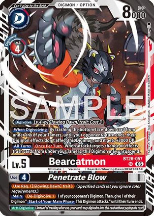 Bearcatmon // Penetrate Blow (BT26-057) - [Timeless Bonds] Foil