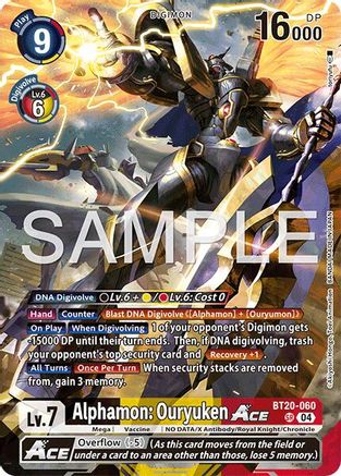 Alphamon: Ouryuken ACE (BT20-060) - [Limited Card Pack -Final Crest-] Foil